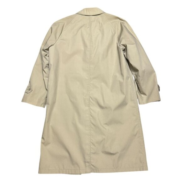 LONDON FOG Vintage Retro 90s Long Trench Business Casual Coat Mens 40R (Large) - Picture 2 of 8